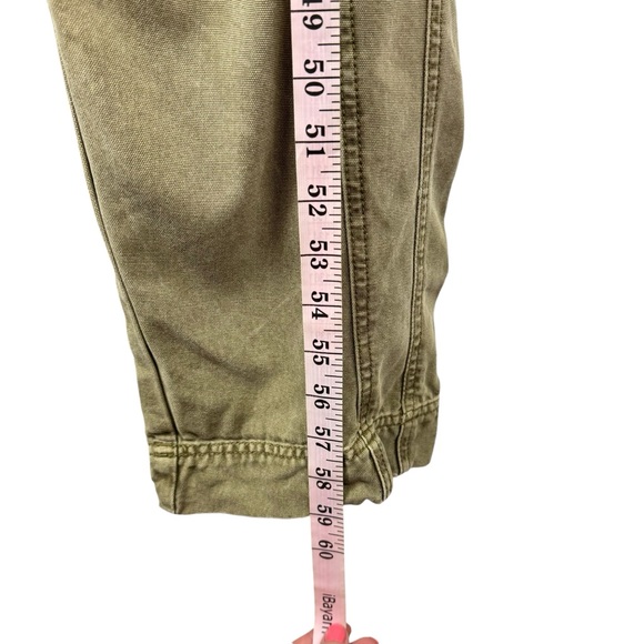 FREE PEOPLE Small Go West Utility Jumpsuit in Moss Revolve Open Back Cargo S - Picture 12 of 16